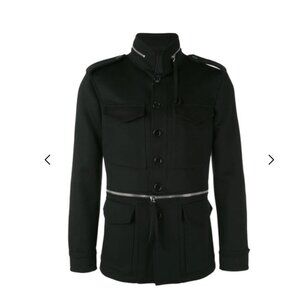 Wool & Cashmere Field Jacket W/ Zips In Black